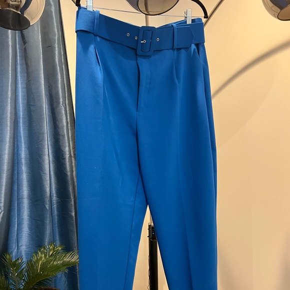 Zara High Waist Belted Pants Size XL - Picture 4 of 4